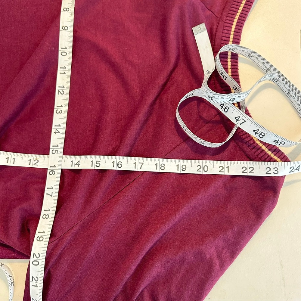 TINY Anthropologie Floral V-Neck Top Women L Wine Red NEW 71936T Raglan Sleeve - Picture 8 of 8